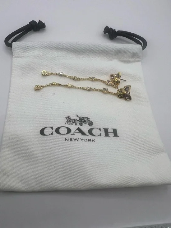 NWT Coach Butterfly Front Back Earrings Multi One Size - Picture 8 of 17